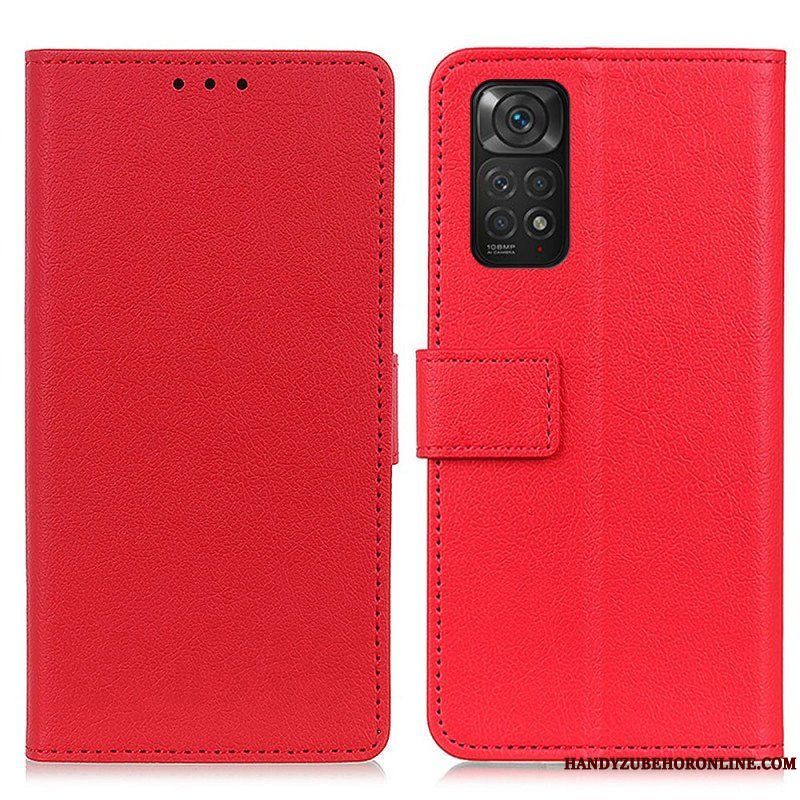 Fodral Xiaomi Redmi Note 11 / 11S Premium Litchi Konstläder