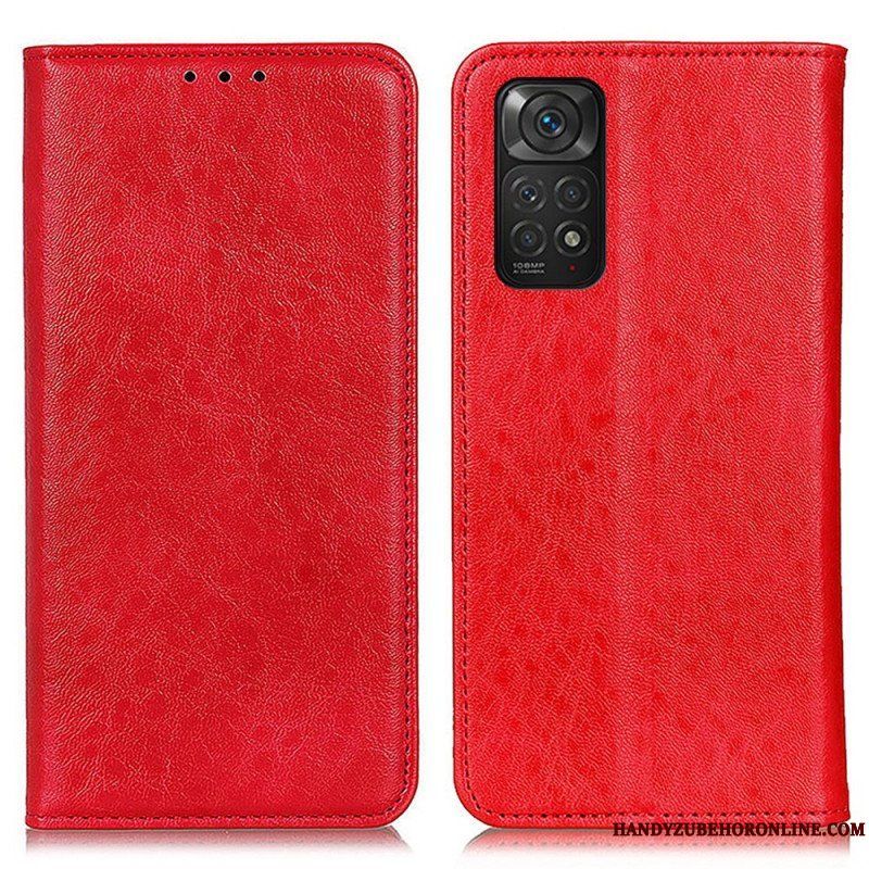 Folio-fodral Xiaomi Redmi Note 11 / 11S Läderfodral Läder Textur