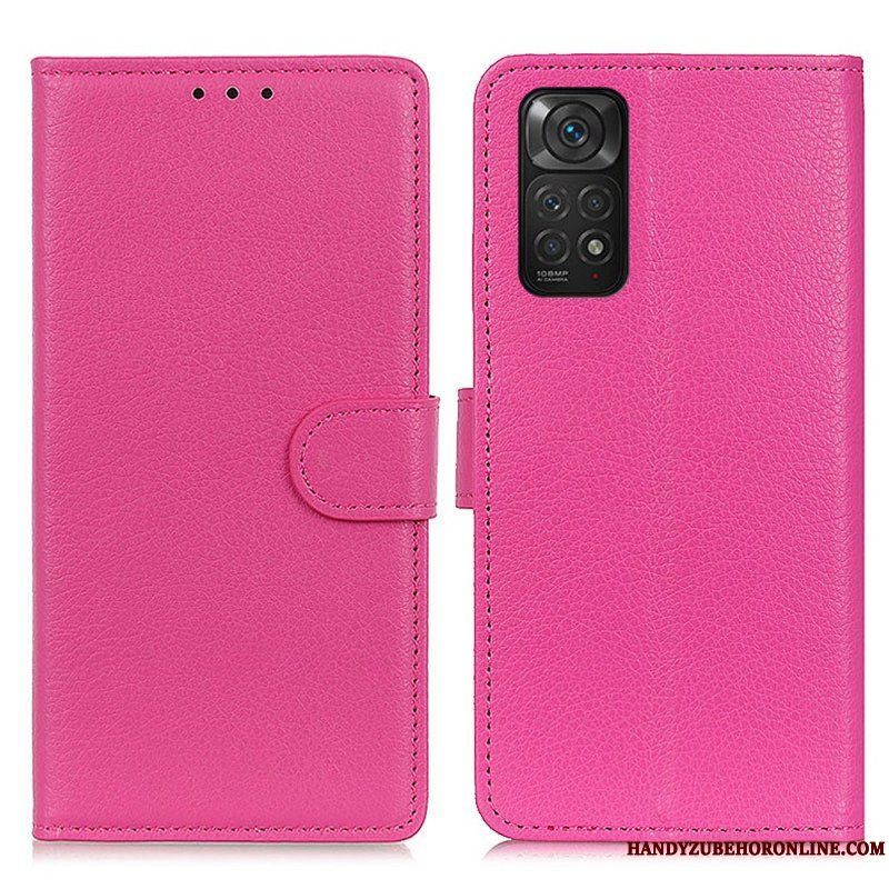 Folio-fodral Xiaomi Redmi Note 11 / 11S Traditionellt Litchi