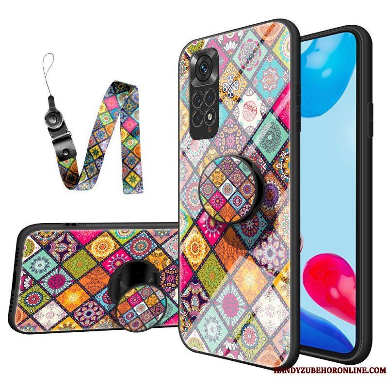 Mobilskal Xiaomi Redmi Note 11 / 11S Patchwork Magnetisk Hållare