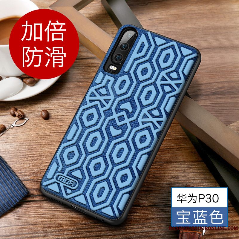 Skal Huawei P30 Påsar Personlighet Slim, Fodral Huawei P30 Skydd Nubuck Trend Varumärke