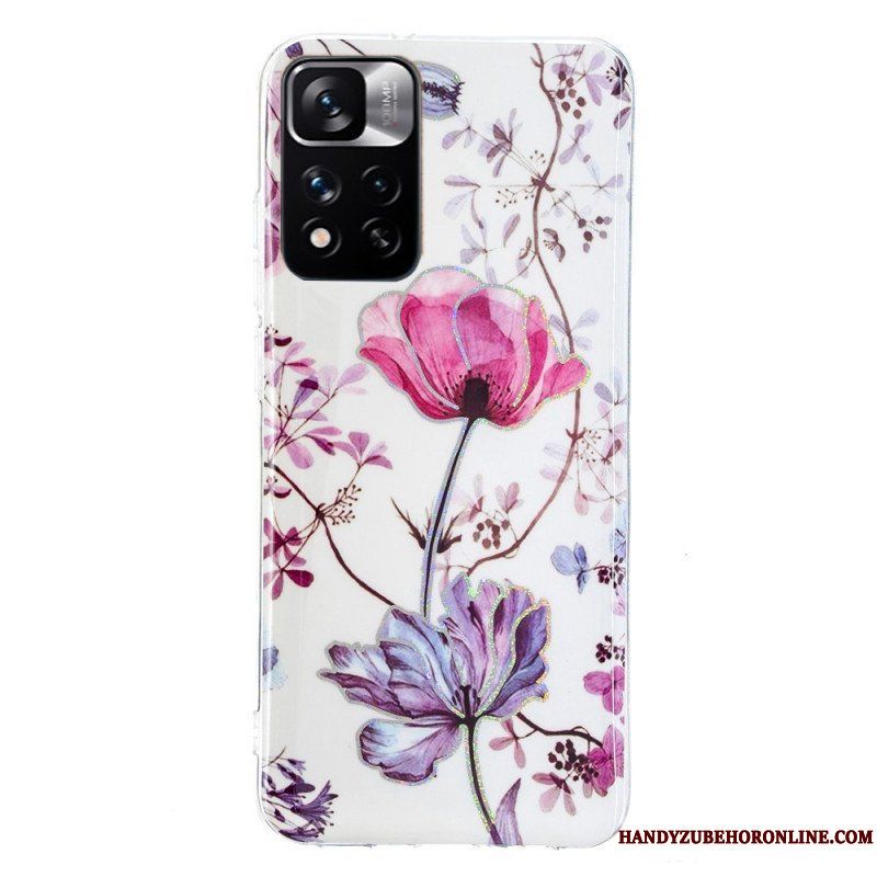 Skal Xiaomi Redmi Note 11 Pro Plus 5G Marmorerade Blommor