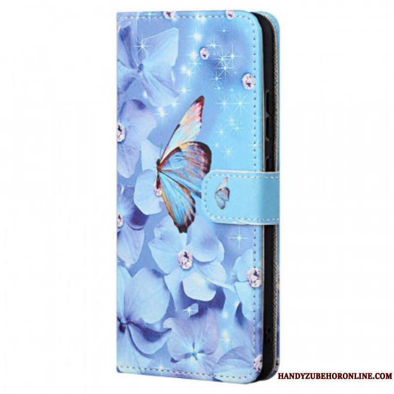 Fodral Xiaomi Redmi Note 11 / 11S Med Kedjar Strappy Diamond Butterflies