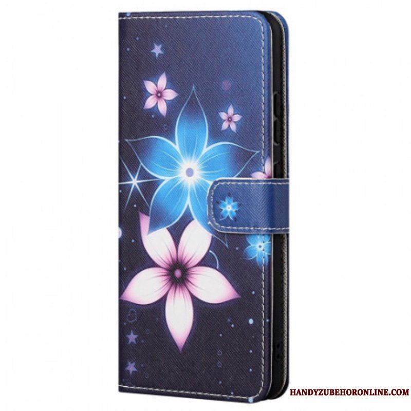 Folio-fodral Xiaomi Redmi Note 11 / 11S Med Kedjar Lunar Strap Blommor